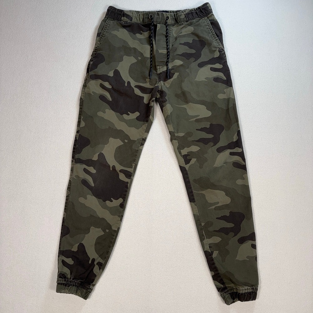 American Eagle Joggers Men's XS Green Camo Next Level Flex Drawstring Stretch